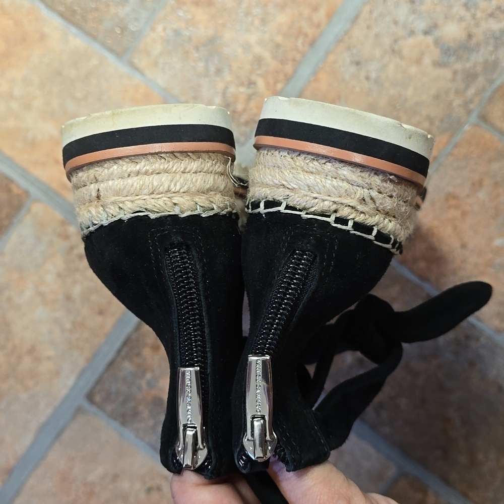 Vince Camuto|‎ Binadee Zebra Animal Print Suede Espadrille Sandals 6.5​ - Picture 6 of 8